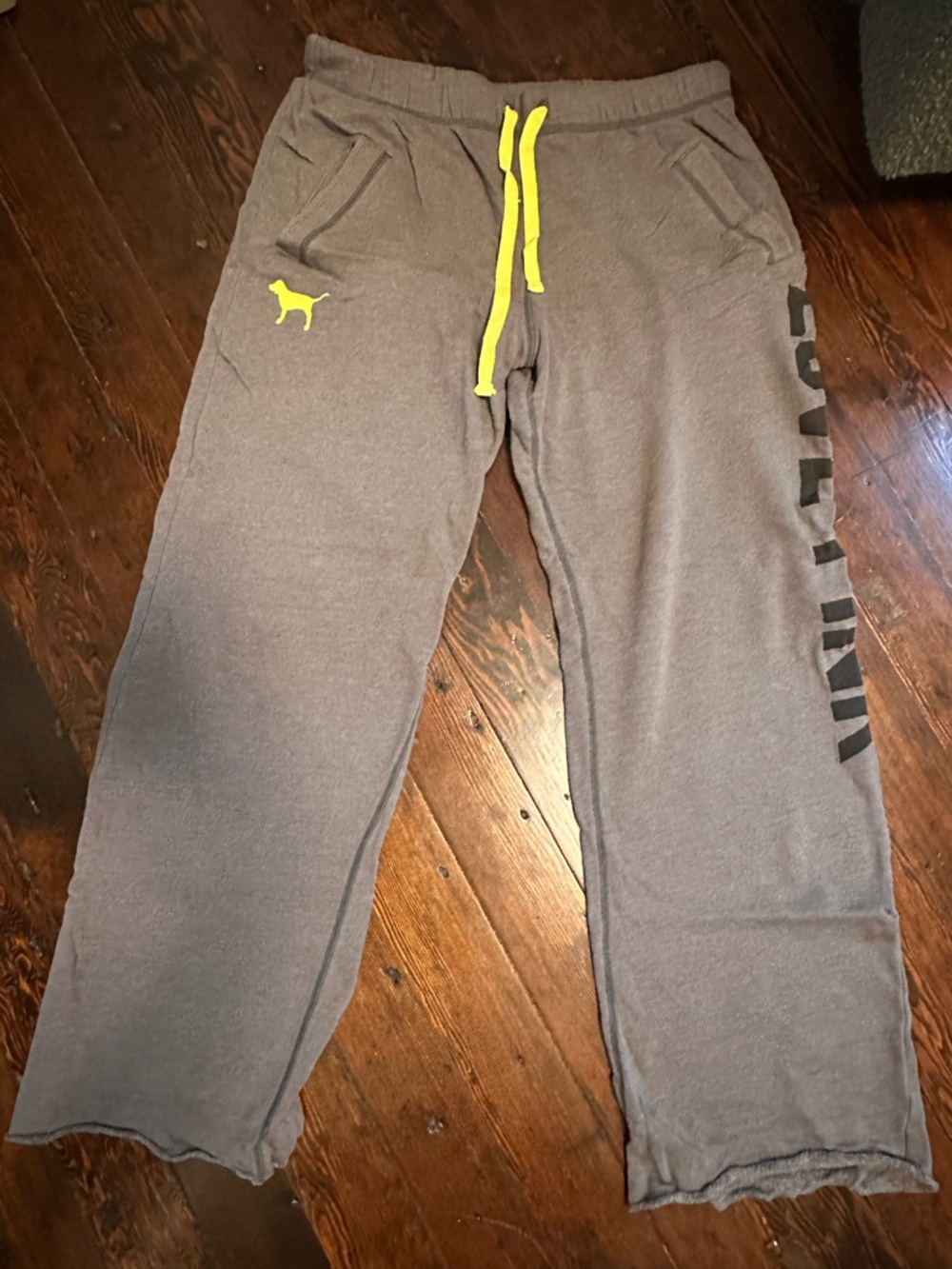 Set of 2 PINK Victoria's Secret Gray Lightweight Sweatpants